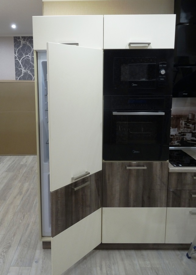 Белый кухонный гарнитур-Кухня МДФ в эмали «Модель 485»-фото6