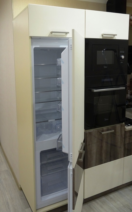 Белый кухонный гарнитур-Кухня МДФ в эмали «Модель 485»-фото7