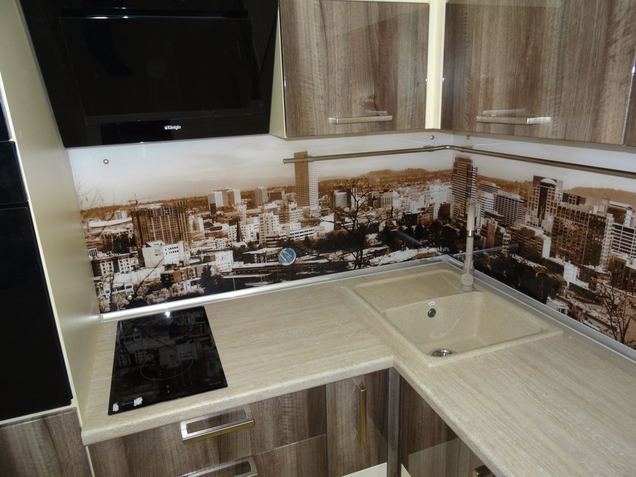 Белый кухонный гарнитур-Кухня МДФ в эмали «Модель 485»-фото5