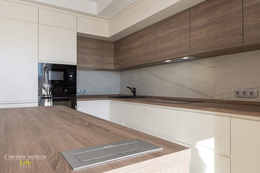 Белый кухонный гарнитур-Кухня из ЛДСП «Модель 424»-фото3