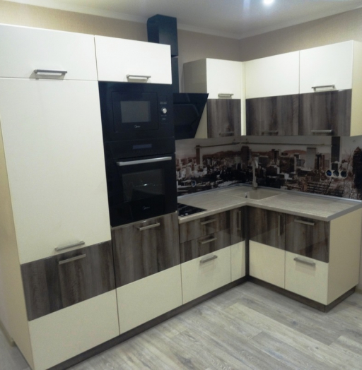 Белый кухонный гарнитур-Кухня МДФ в эмали «Модель 485»-фото10