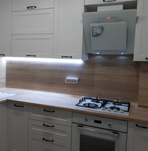 Белый кухонный гарнитур-Кухня МДФ в ПВХ «Модель 500»-фото5